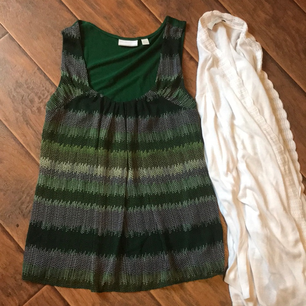 Green shell tank top